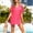 Hot Pink, variant on Pitauce Swimsuit Coverup for Women See Through Bathing Suit Loose Pool Swimwear Side Split Bikini Beach Cover Ups on Clearance