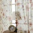 thumbnail image 5 of OVZME Blaise Wrinkled Floral Sheer Curtains for Farmhouse Bedrooms - 90 Inches Long Set of 2, Light Filtering Print Sheer Panels with Rod Pockets, Each 51"W x 90"L, 5 of 7
