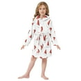 thumbnail image 6 of FORMRS Niños Bathrobe Unisex Hooded Robe Soft Plush Pajamas Sleepwear, Size 4-6T, Cute Santa Hats Pattern, 6 of 7