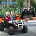 thumbnail image 4 of Qaba 24V Kids Electric Car, 2 Seater Ride on Car, Battery Powered Ride on Truck with Remote Control, Suspension System, 3 Speeds, Slow Start, White, 4 of 9