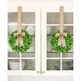 thumbnail image 4 of 2 Pack Artificial Boxwood Wreath - 11" Mini-Sized Boxwood Wreath Green Candle Wreath for Wall Window Home Decoration, 4 of 5