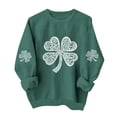 thumbnail image 3 of TaTaai Ladies Holiday Print Sweatshirt Long Sleeve Crewneck St Patricks Day Casual Pullover Fleece Loose Fit Top Gift, 3 of 6