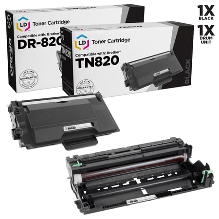 Ld compatible toner cartridge & drum unit replacements for tn820 & dr820 (1 toner  1 drum  2-pack)