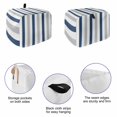 thumbnail image 5 of Navy Blue Grey Stripe Toaster Cover 2 Slice, Modern Farmhouse Vertical Striped Dustproof Bakeware Oven Protector with Top Hook, Waterproof Small Kitchen Appliance Toasters Dust Cover, 12"x7.5"x8", 5 of 9