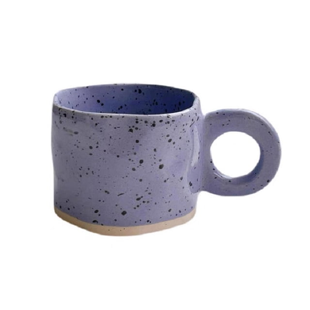Bewildely Taza de cerámica para salpicaduras de tinta de 300ml, taza para café, leche, Chocolate caliente, porcelana con estampado moderno, vajilla con Juegos de servir café y té Púrpura Bewildely HA081766-01