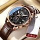 thumbnail image 3 of New Hot Selling Three-Eye Calendar Starry Sky Moon Men's Watch, Leather Strap, Black Dial, Silver Hands, Black Case, Black Strap, 3 of 5