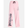 thumbnail image 5 of Disney Princess Women’s Graphic Wide Leg Fleece Pants, Sizes XXS-XL, 5 of 5