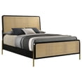 thumbnail image 3 of Arini Rattan Queen Panel Bed Black and Natural, 3 of 10