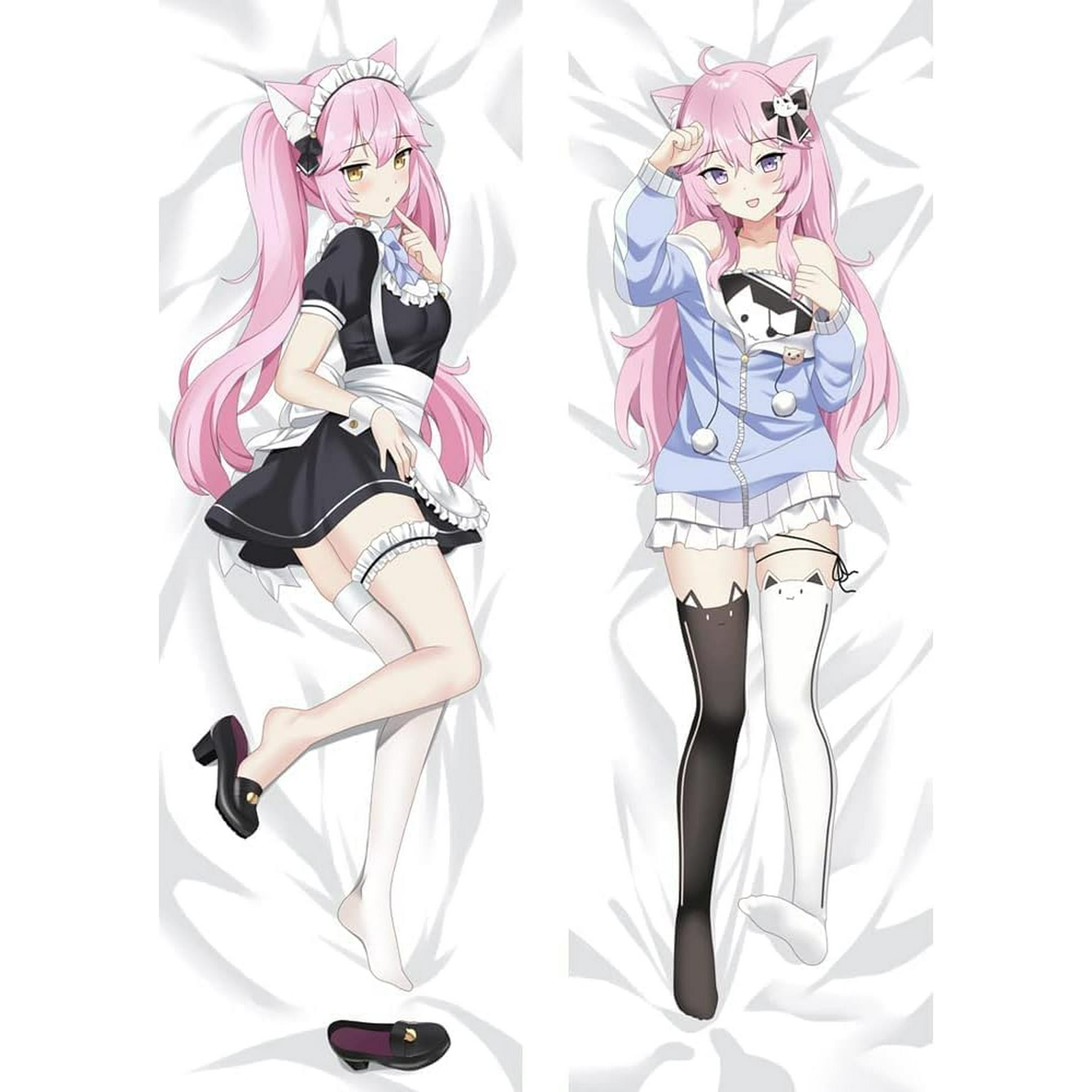 FUNCASES Anime Dakimakura Virtual Vtuber Nyanners Hugging Body Pillow Case Double Side Printed Pillow Cover Pillowcase Home Bedding Gifts 60x20 inches 150cmx50cm Walmart
