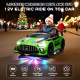 thumbnail image 5 of MUKIDY 12V Licensed Mercedes-Benz AMG GT3 Electric Ride on Car Toy for Toddler Kid w/ Remote Control, LED Lights, MP3 Player, Green, 5 of 7