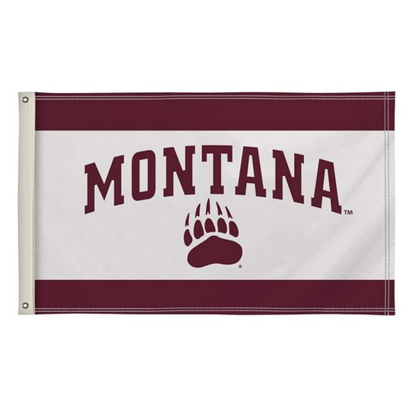 Showdown Displays 810003UMT-002 3 x 5 ft. Montana Grizzlies NCAA Flag - No.002