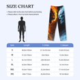 thumbnail image 4 of Fotbe Red And Blue Fire Skull Warrior Pantalones de Pijama para Hombre, Pantalones de Dormir, Pantalones de Casa con Cintura Ajustable y Bolsillos-3X-Large, 4 of 6