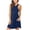 Navy, variant on Aoujea Beach Dresses for Women Fashion Women Casual Sleeveless Solid Pockets Ladies Slim Dress Summer Sundress Holiday, Gift on Clearance