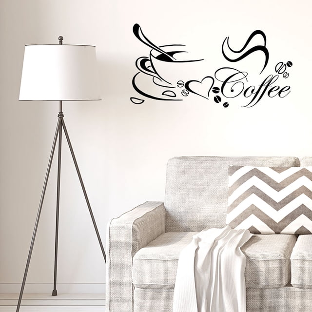 Calcomanías de pared removibles y autoadhesivas con patrón de café Uxcell Decoración para pasillo del hogar y dormitorio