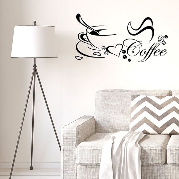 Calcomanías de pared removibles y autoadhesivas con patrón de café Uxcell Decoración para pasillo del hogar y dormitorio