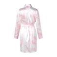 thumbnail image 6 of Dewadbow Women Satin Silk Robes Trendy Long Sleeve Silky Bathrobe Sleepwear, 6 of 6