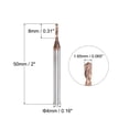 thumbnail image 2 of Uxcell 1.65mm Dia 4mm Shank Titanium Coated Carbide Straight Shank Twist Drill Bit 2 Pack, 2 of 6