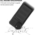 thumbnail image 4 of for iPhone 15 Plus Case with Card Holder [Capacity of 3 Cards] Durable Flexible Silicone Cover [Military-Grade Protection] Shockproof Non-Slip Wallet Case for iPhone 15 Plus Black, 4 of 12