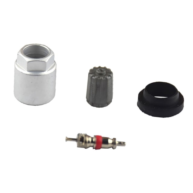 jinwen 4 Pieces TPMS Tire Pressure Sensor Repair Gasket Nut Valve Cap Service Kit