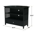 thumbnail image 6 of Solid Wood TV Stand with Shelves and Drawer in Black - 28.9" Height, 6 of 11
