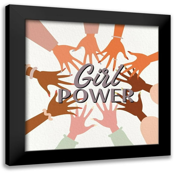 Allen, Kimberly 12x12 Black Modern Framed Museum Art Print Titled - Girl Power 2