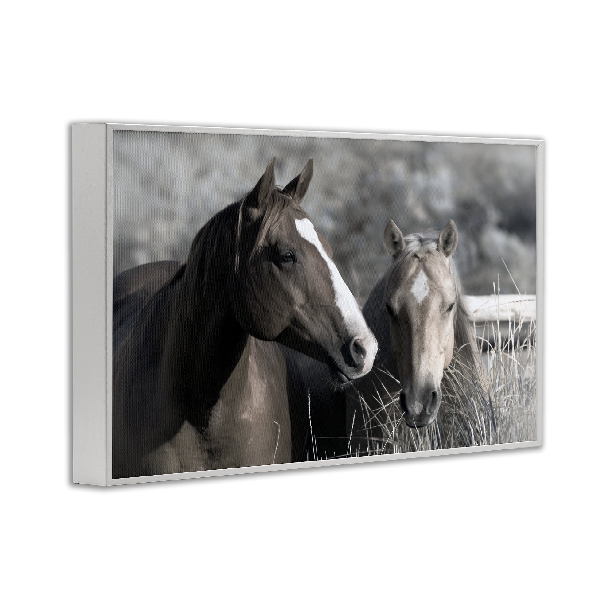 Stupell Industries Content Horses In Pasture White Framed Giclee Art, design by Danita Delimont