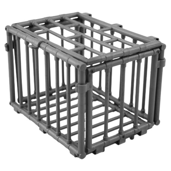 PBPBOX Cage Miniature Plastic Grey 1Pack Imaginative Play for Mini House