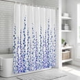 thumbnail image 6 of Purple Blue Polka Dots Shower Curtain, Waterproof Shower Curtains for Bathroom, Watercolor Abstract Art Washable Fabric Bathtub Curtain Set Bath Decor with 12 Hooks 72"x78", 6 of 8