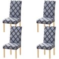thumbnail image 1 of Printed Dining Chair Slipcovers Removable Washable Soft Spandex Elastic Installation Chair Protector Banquet Chair Seat Cover for Hotel and Wedding Ceremony (Colour21, Set of 4), 1 of 6