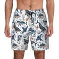 thumbnail image 2 of Picia Underwater Animals 1 pattern Mens Swim Trunks with Compression Liner Stretch Beach Shorts Quick Dry with Zipper Pockets No-Chafing Board Shorts-Medium, 2 of 9