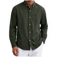thumbnail image 2 of Gamivast Button Down Shirts for Men Long Sleeve Casual Dress Shirts with Chest Pocket Classic Fit Collared Tops Lightweight Comfortable Office Work Business Everyday, 2 of 6
