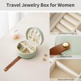 thumbnail image 5 of Dalrosia Small Travel Jewelry Case, Portable Jewelry Organizer Box for Necklace Rings Earrings, Travel Essentials Jewelry Storage for Women Girls, 5 of 7