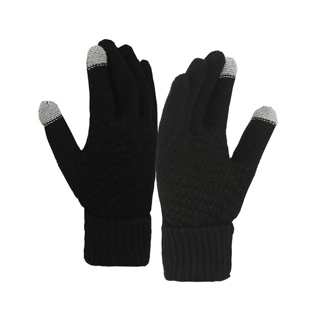 CSChome Winter Touch Screen Gloves Women Winter Touch Screen Gloves - Thick Plush Knit Color Matching Windproof