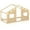 Natural, variant on Costway Twin Size House Floor Bed with LED Lights Solid Wood Bed Frame without Slats White