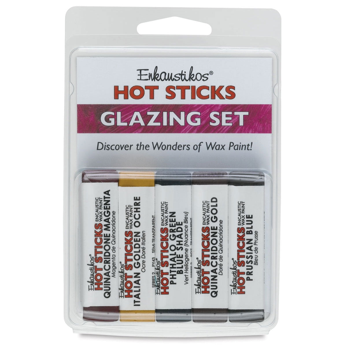 Enkaustikos Hot Sticks Set, 5 Sticks, Glazing Set