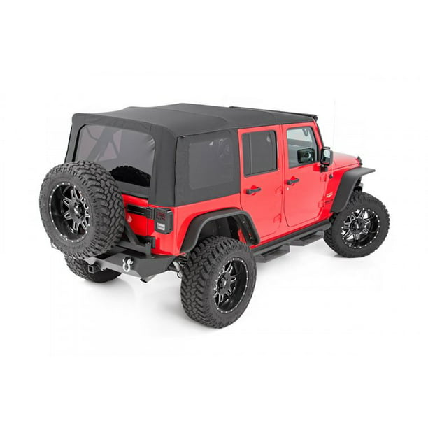 Rough Country Replacement Black Soft Top for 10-18 Jeep JK | 2-Door -   