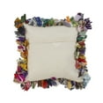 thumbnail image 3 of LR Home Nomad 26" x 26" Rainbow Striped Fringed Adult Decorative Throw Pillow, 3 of 6