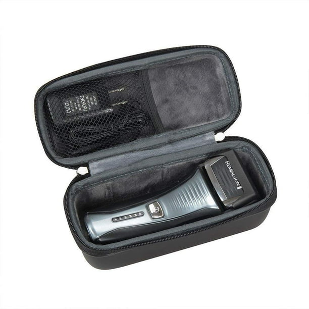 Estuche de viaje Hermitshell compatible con la afeitadora recargable Remington F5-5800 con tecnología de afeitado y cargador.