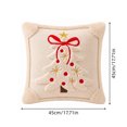 thumbnail image 3 of Christmas Pillow Covers, 18x18 Inch Christmas Embroidered Bow Tree Pillow Cover, Plush Tufted Christmas Tree Pillow Covers, Fall Decor Cute Festive Cushion Covers Durable, 3 of 6