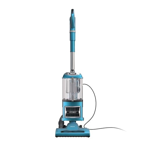 Aspiradora vertical Shark NV380 Navigator Lift-Away Deluxe con depósito de polvo de gran capacidad, dirección giratoria, herramienta para tapicería y boquilla para rincones, azul (renovada)