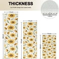thumbnail image 4 of White Sunflower Leaf Seed Pattern Kitchen Rugs Sets Of 3,Kitchen Runner Rugs Non Skid Washable,Decorative Kitchen Floor Mats for Kitchen,Sink,Laundry,17"x30"+ 17"x47" + 17"x59", 4 of 6