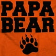 thumbnail image 2 of Papa Bear Dad Father's Day Pawprint Men's Big & Tall Crewneck Sweatshirt Brisco Brands 3X, 2 of 5
