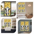 thumbnail image 7 of Cow Sunflowers Window Privacy Film, Farmhouse Country Animals Floral Black Plaid Static Cling UV Sun Blocking Tint Film Heat Control Windows Films for Bedroom Bathroom, Window Stickers 23.6"x59", 7 of 7