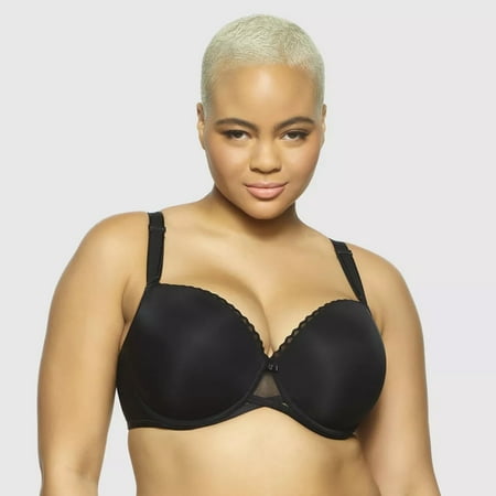 

Women s Peridot Lace Trim T-Shirt Bra Black 32DD Paramour Female 32