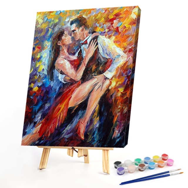 Pareja bailando pintura al óleo por números Kits lienzo DIY pintado a mano manualidades Likrtyny decoración de arte