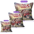 thumbnail image 4 of Be My Valentine's Bulldog Truck Full of Love Flower Balloon Pillow Cushion Double Sided Dog Lover Gifts Idea Throw Pillow - 02029, 4 of 4