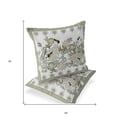 thumbnail image 3 of Set of Two 16" X 16" Beige Bee Blown Seam Indoor Outdoor Throw Pillow, 3 of 5