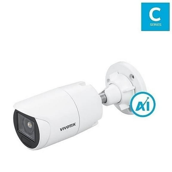 Vivotek IB9383-HTV 5 MP AI Analytics IP66 IK10 30 m Outdoor Bullet Network Camera, White