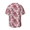 thumbnail image 6 of Lsque Orchids Flowers print Men's Cuban Collar Short Sleeve Shirt Summer Beachwear Casual Button Down Fashionable Vacation Leisure Shirt-Large, 6 of 7