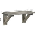 thumbnail image 2 of MyGift 2 Piece Rustic Gray Wood Wall-Mounted Shelves, 17 inch, 2 of 6